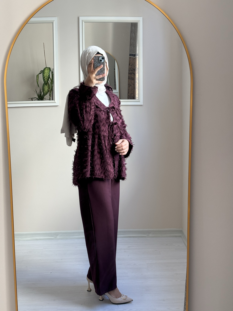 Büzgülü Kesme Pantolon