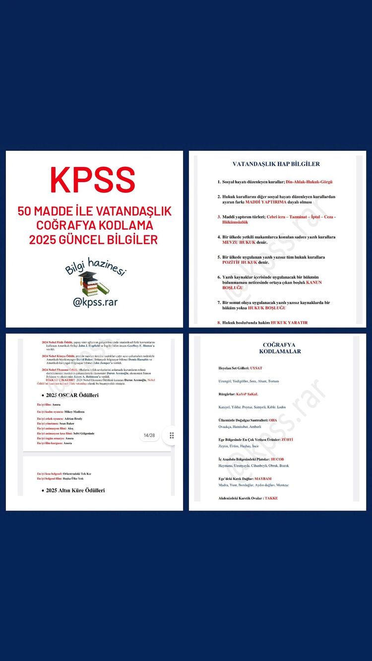 KPSS|Vatandaşlık - 2025 Güncel - Coğrafya