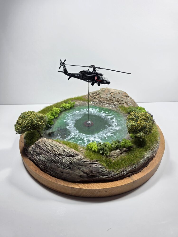 Firefighter Helicopter Diorama 