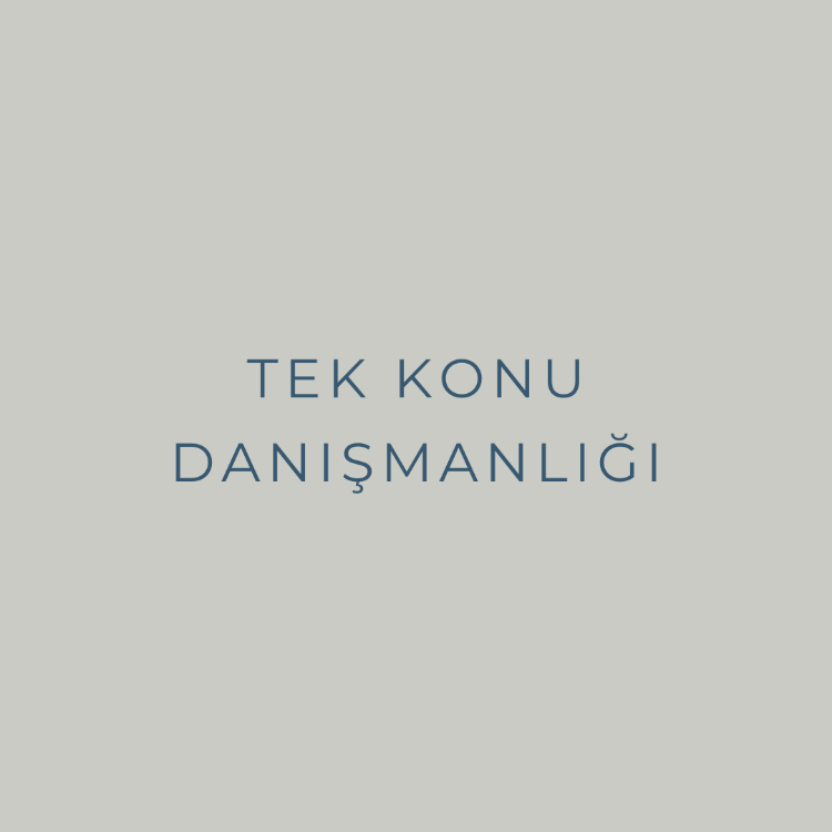 Tek Konu Danışmanlığı