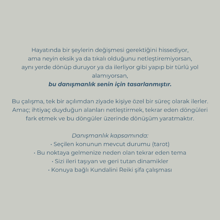 Özelleştirilmiş Seans