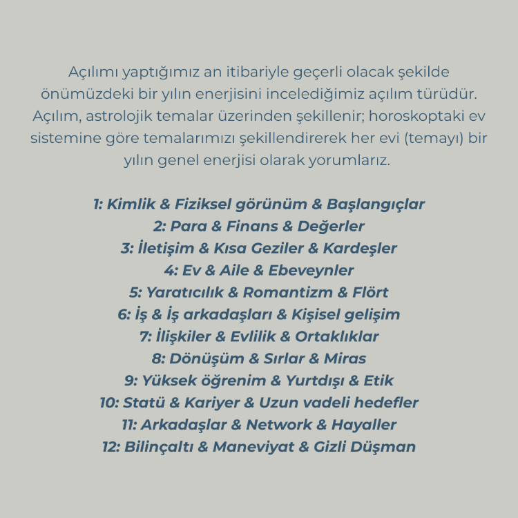 Yıllık Öngörü Danışmanlığı