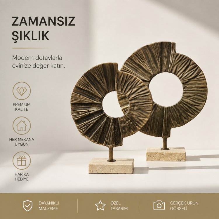 2 Lİ TRAVERTEN ORİTOS DEKOR
