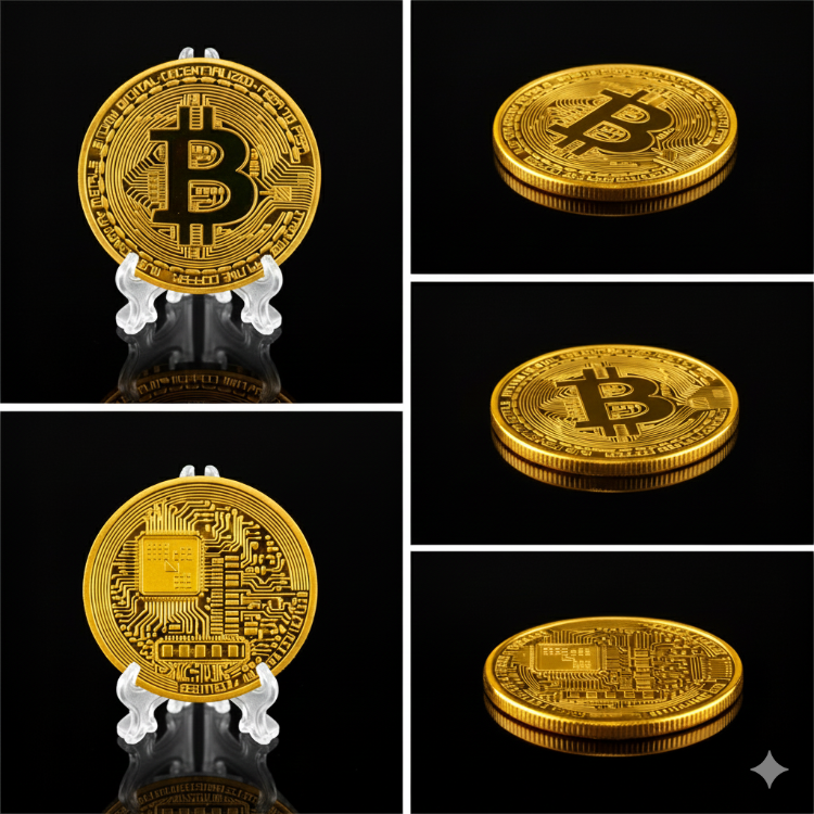 Bitcoin Ethereum Dogecoin Hatıra Para Seti - 3'lü Kripto Koleksiyon Paketi