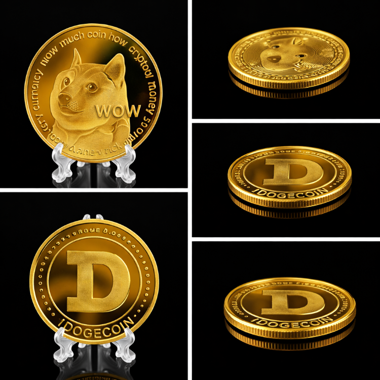 Bitcoin Ethereum Dogecoin Hatıra Para Seti - 3'lü Kripto Koleksiyon Paketi