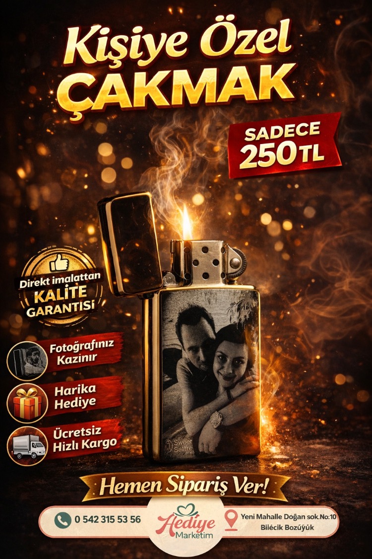 Kişiye Özel Resim-yazı-logo Yapılabilir Siyah Renkli Zippo Çakmak 