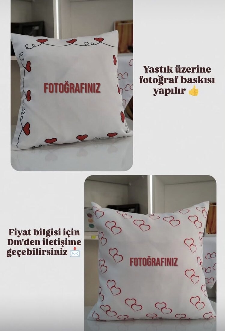 Resimli Yastık Baskı