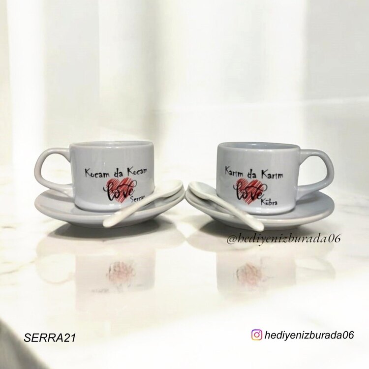 Fincan Takımı Kaşıklı 2li yılbaşı özel fiyatı 