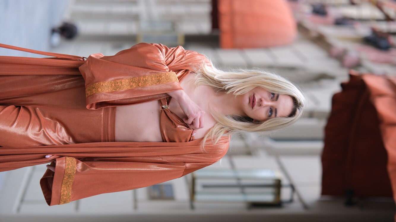 Asetat Kumaş Kimono ve Bikini Takımı