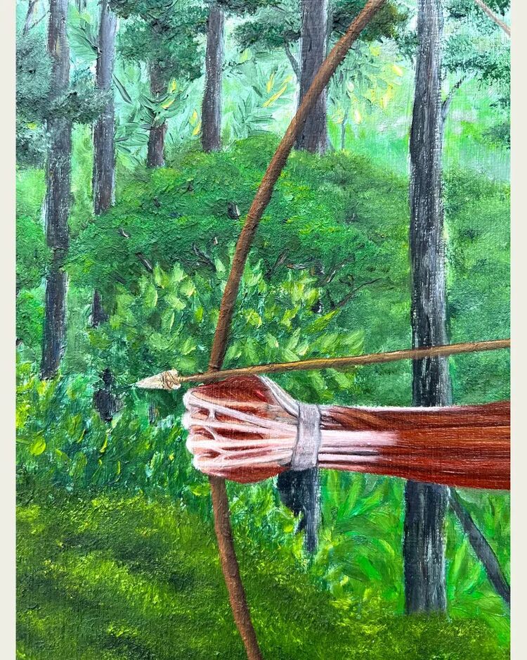 Bir Aborjinin Kol Kasları Anatomisi (50x70 cm)