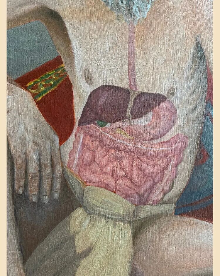 Bir Sadhunun Sindirim Sistemi Anatomisi (50x70 cm) 