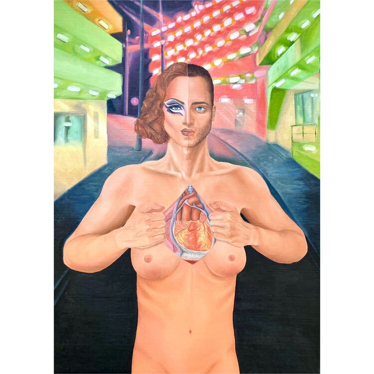 Trans Bir Kadının Kalp Anatomisi (50x70 cm) 
