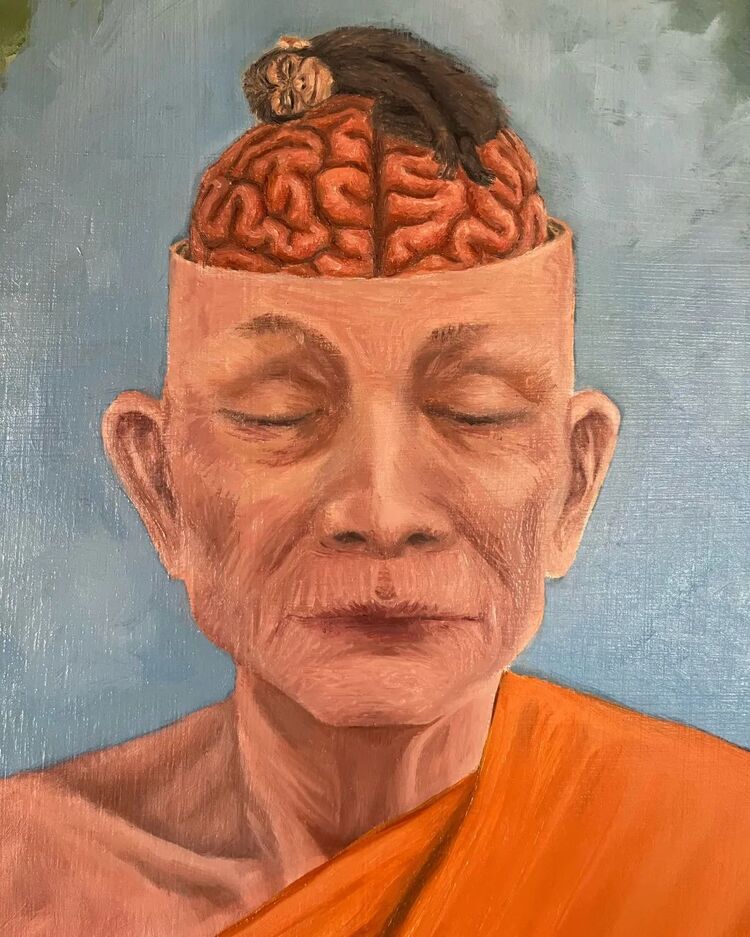 Bir Keşişin Beyin Anatomisi (50x70 cm) 