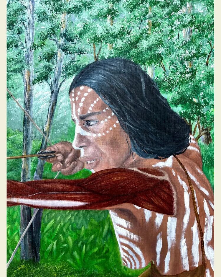 Bir Aborjinin Kol Kasları Anatomisi (50x70 cm) 