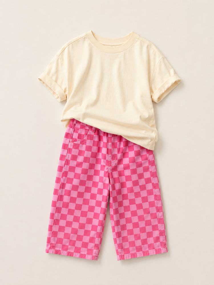 Laciel Paris Pembe Damalı Jean Pantolon