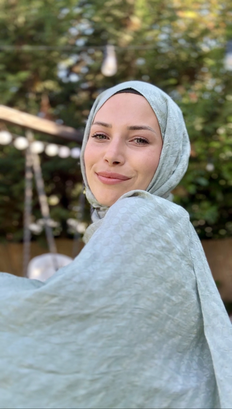 Su Yeşili İpeksi Yazlık Terletmez Şal