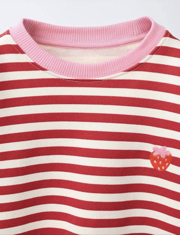Çilek Nakışlı Sweatshirt