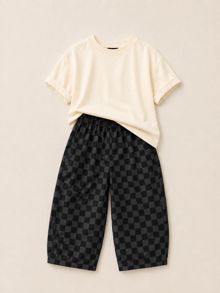 Laciel Paris Siyah Damalı Baloon Jean