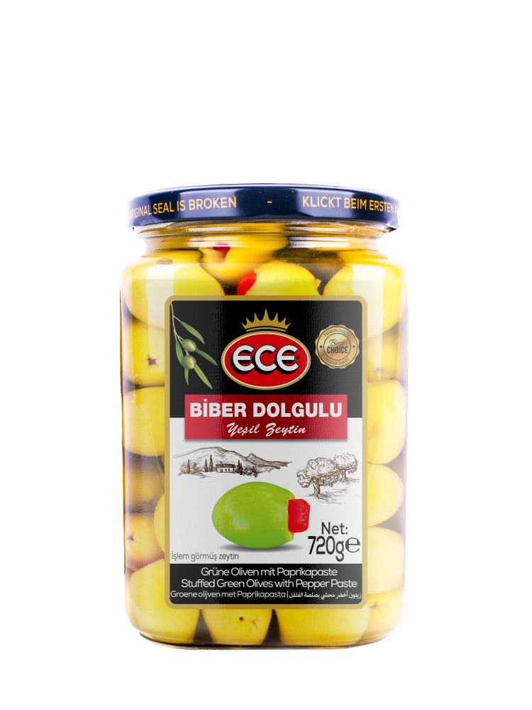 ECE Biber Dolgulu Yeşil Zeytin 720gr
