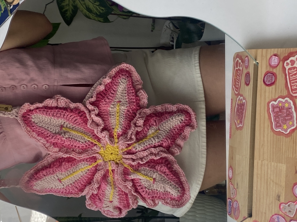 Pembe Çiçek Çanta 