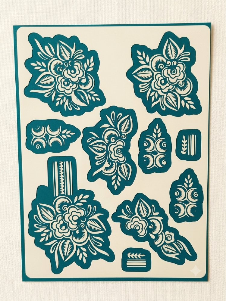Tasarım Kına Şablonu (2 el için) 