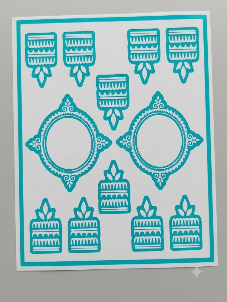 Tasarım Kına Şablonu (2 el için) 