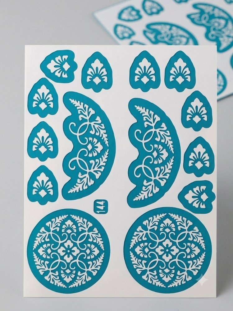 Tasarım Kına Şablonu (2 el için) 