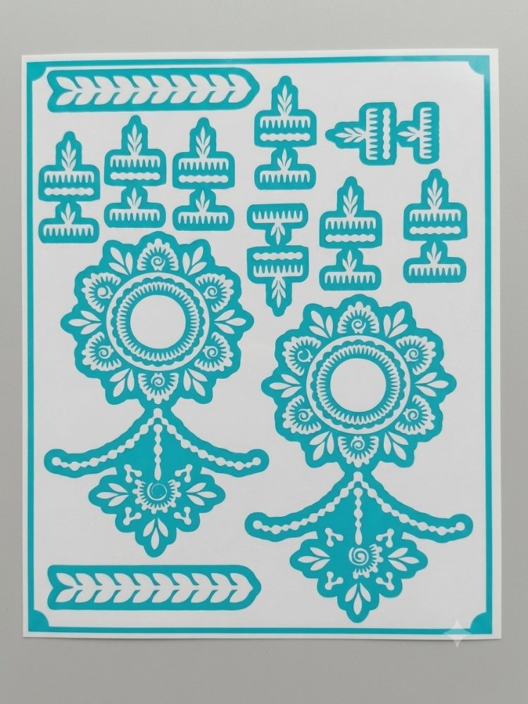 Tasarım Kına Şablonu (2 el için) 