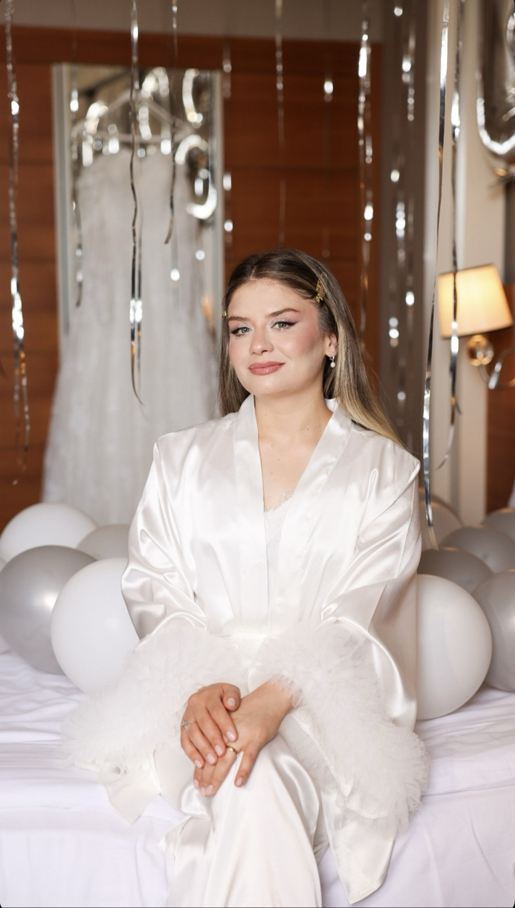 Kol&Pantolon Tüllü Sabahlık Takımı