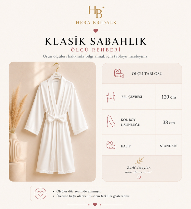 Uzun Kol Tüylü Beyaz Sabahlık | 120 cm