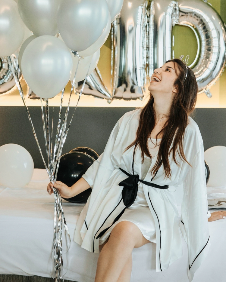 Kimono Siyah Biyeli Sabahlık | 90 cm