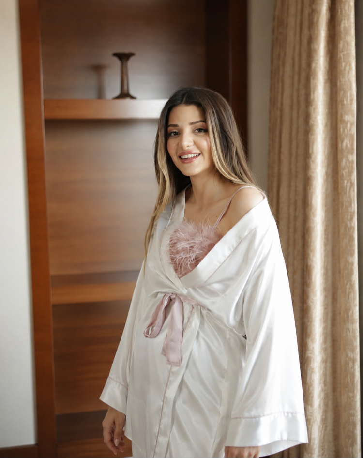 Blush Malibu & Kimono Set | 120 cm