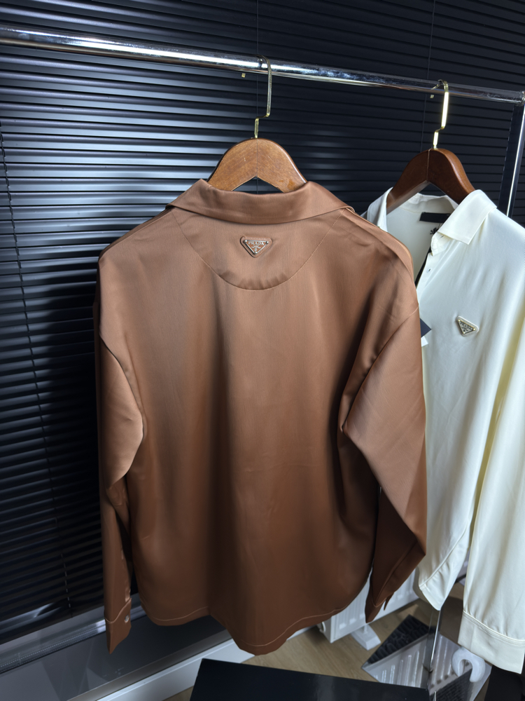 Prada İthal Saten Fermuarlı Gömlek