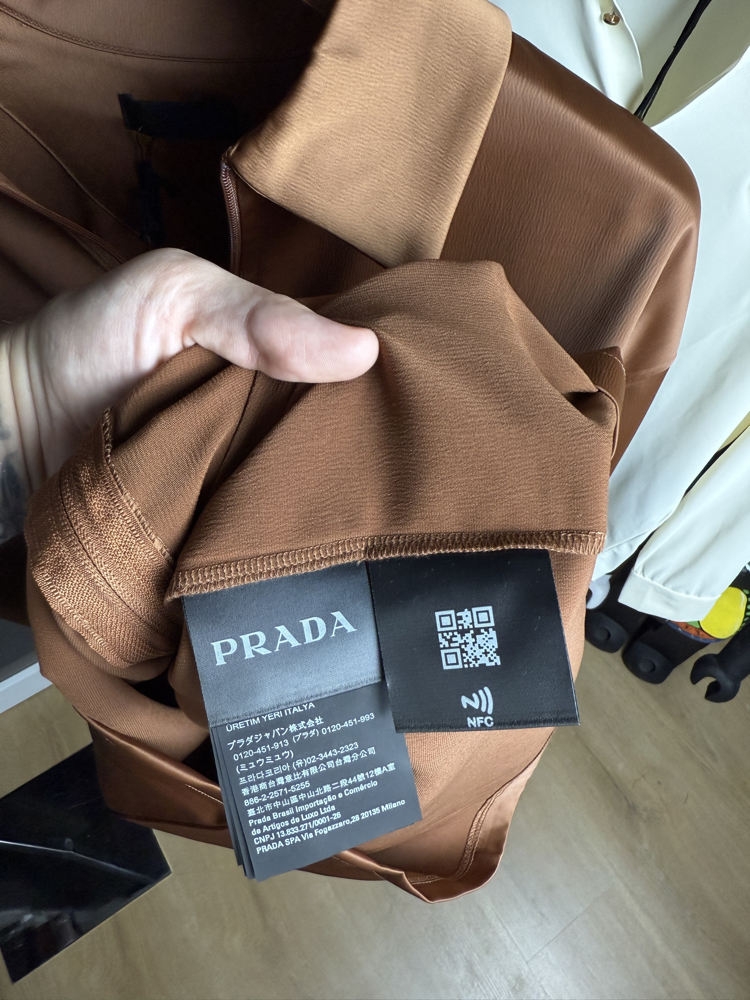 Prada İthal Saten Fermuarlı Gömlek