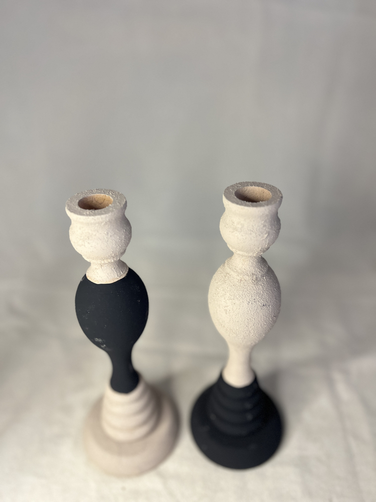 Cozy Beton Efektli 2'li Şamdan