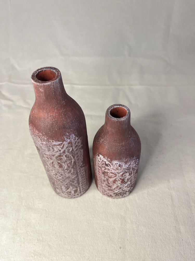 Terra Red&White 2'li Dekoratif Obje