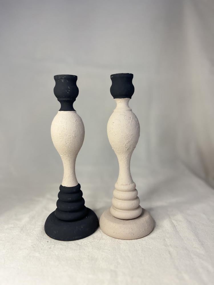 Cozy Beton Efektli 2'li Şamdan