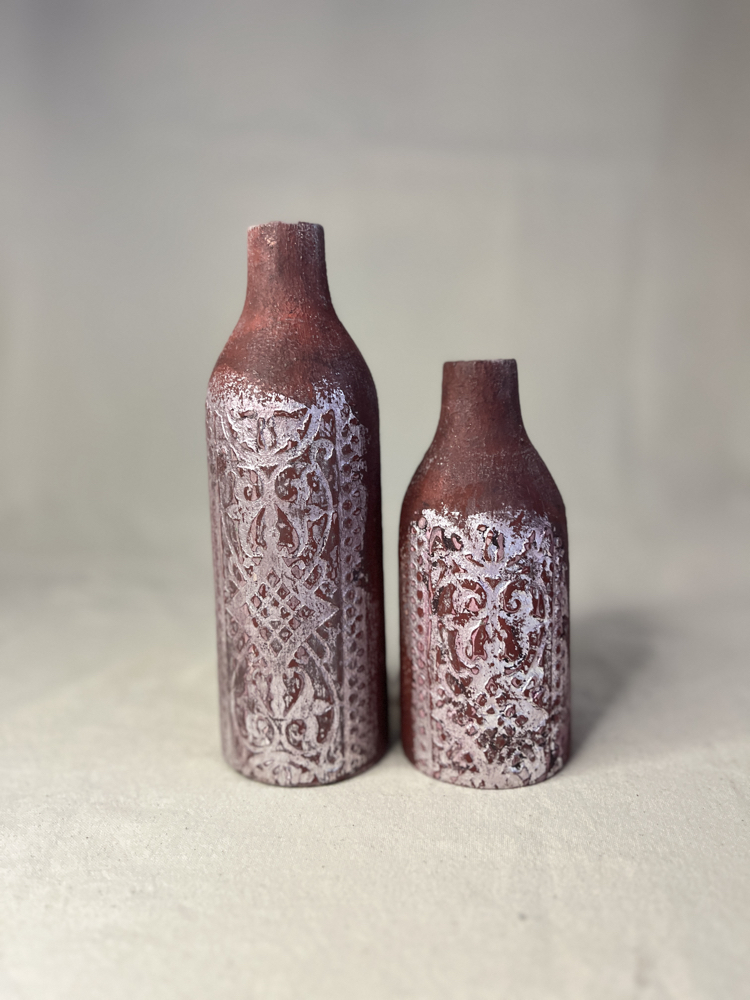 Terra Red&White 2'li Dekoratif Obje
