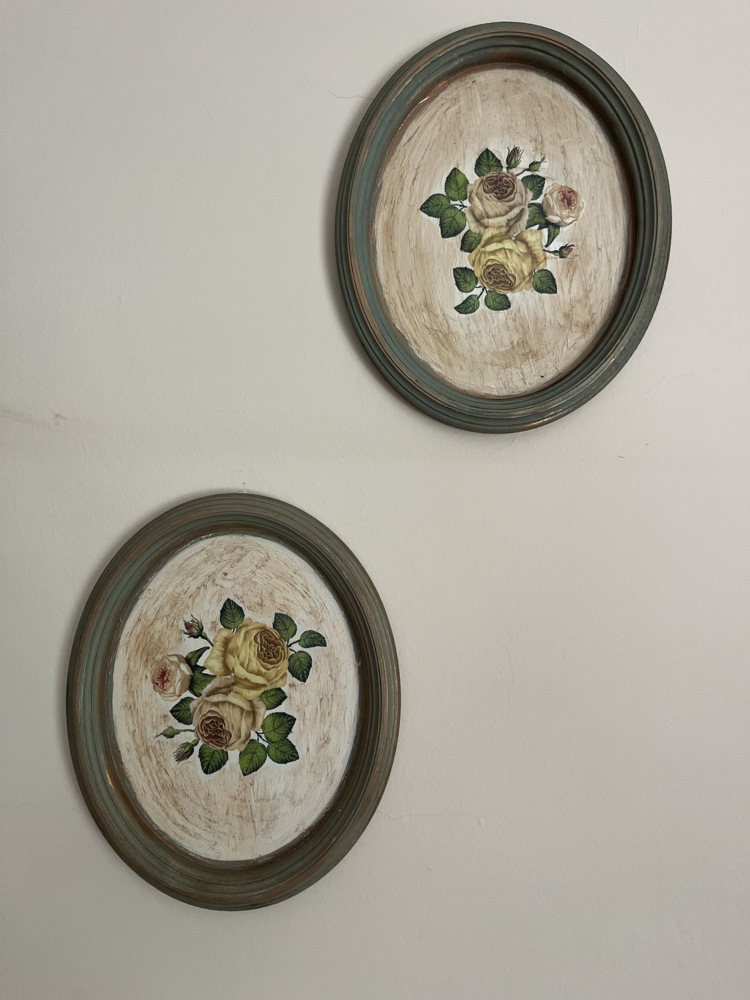 Ahşap Çiçek Desenli Tablo