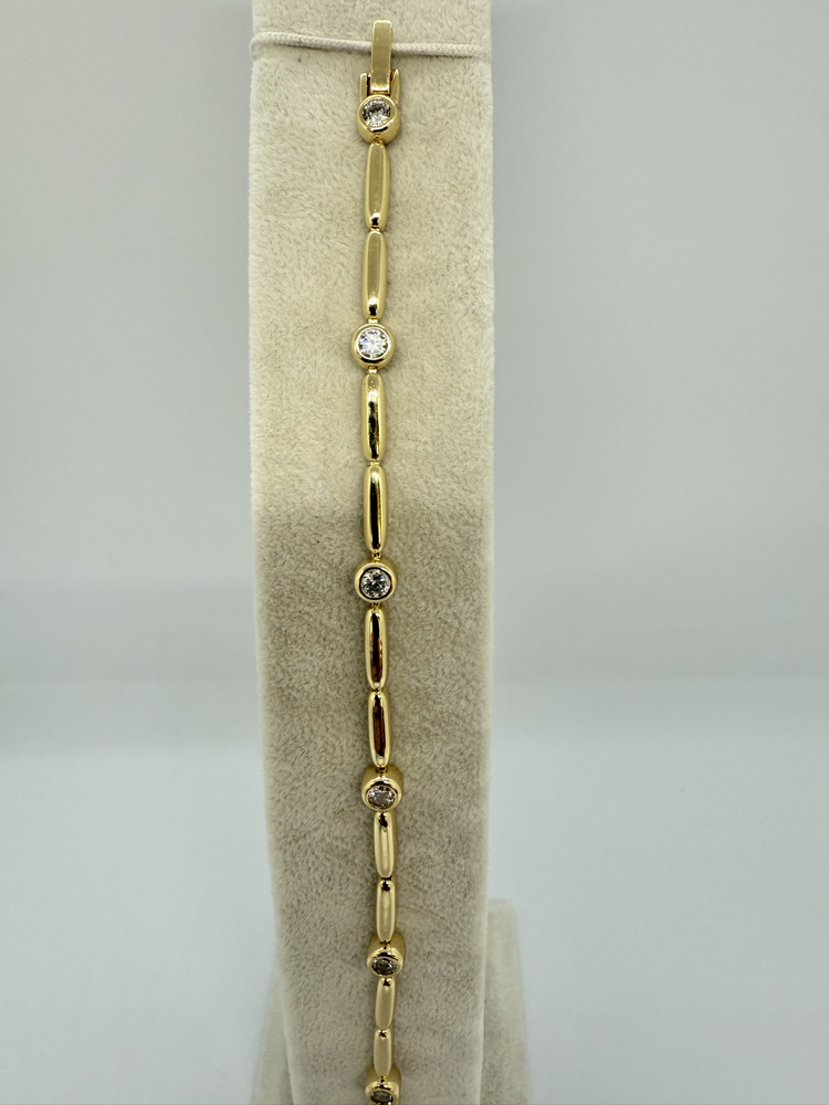 Stainless Steel Baget Taşlı Bileklik