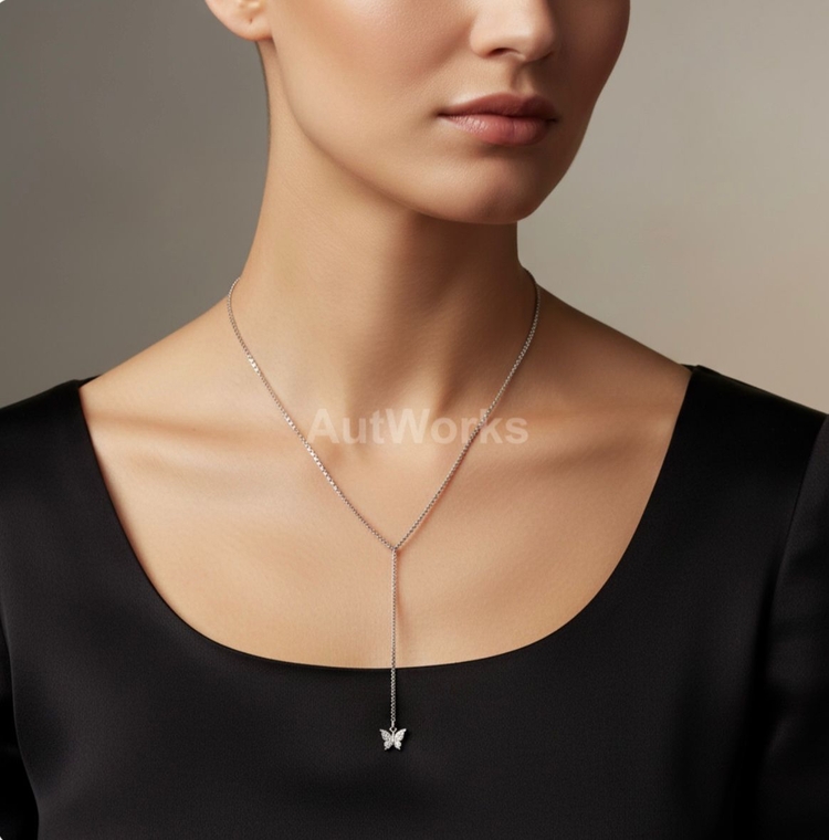 Stainless Steel Ezme bir Tarafı Taşlı yocalı Kolye