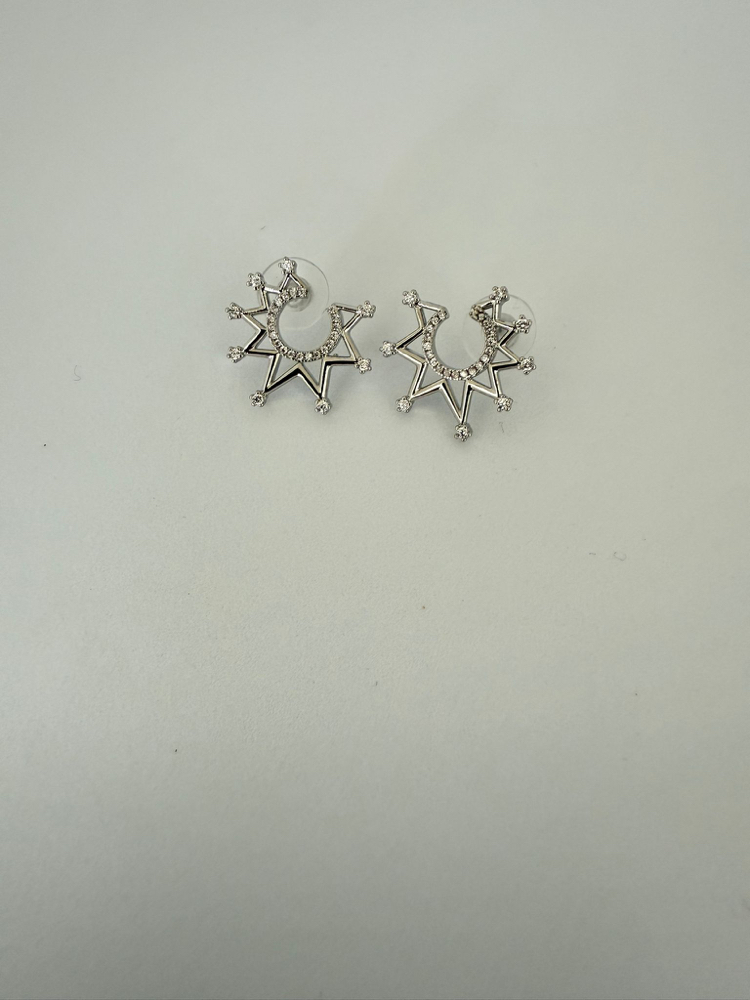 Geometrik Şeklilli Silver Küpe