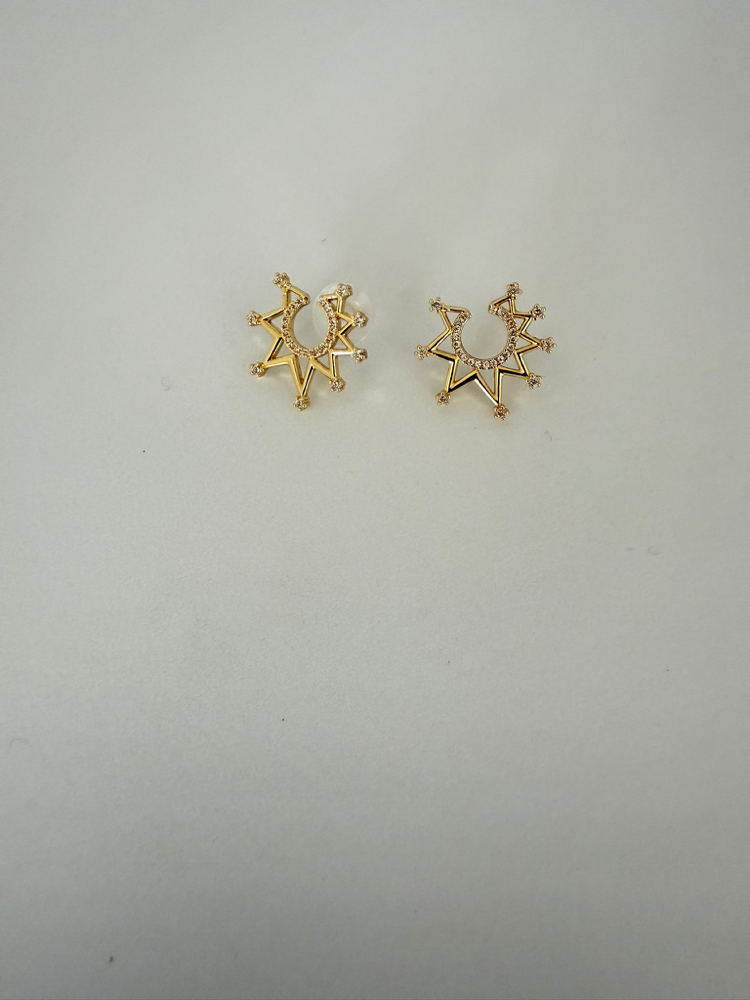 Geometrik Şekilli Gold Küpe