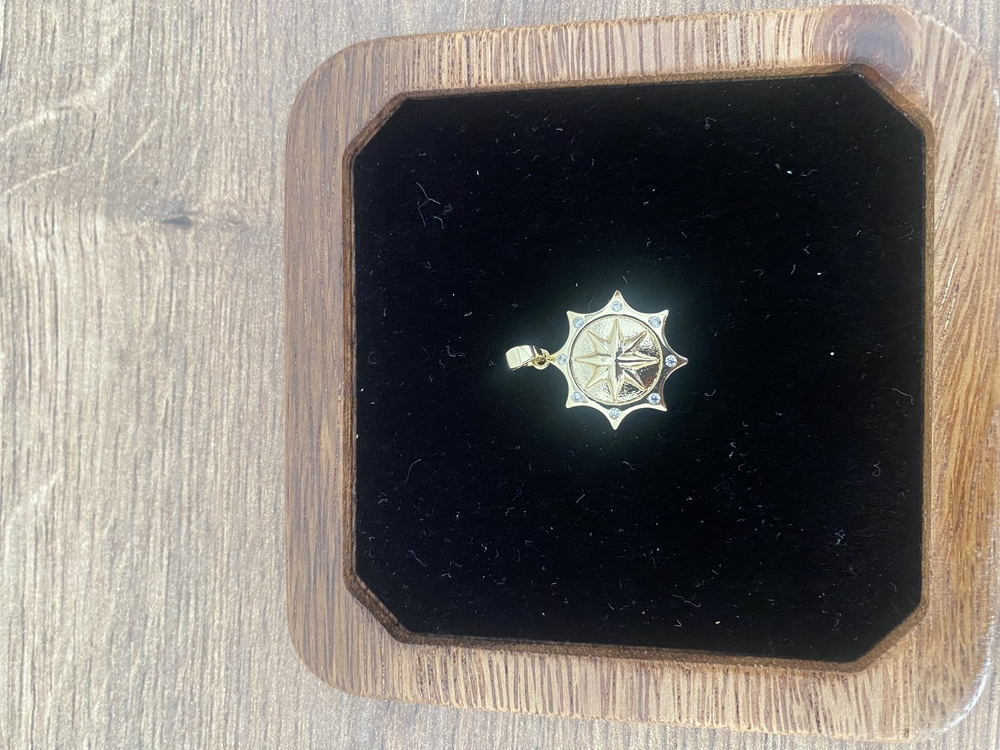 Kutup Yıldızı Zirkon Taşlı Kolye Ucu