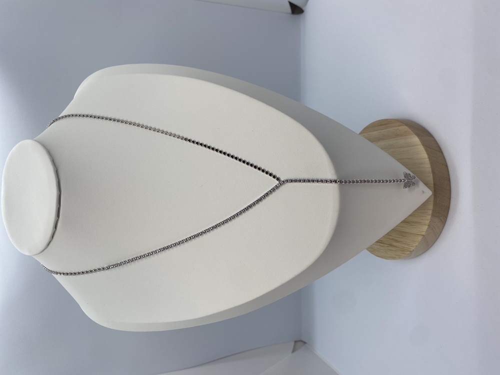 Stainless Steel Y Kolye Bir tarafı ezme Bir tarafı Taşlı Yıldızlı