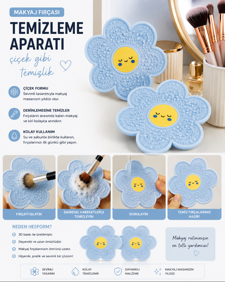 Makyaj Fırçası Temizleme Aparatı