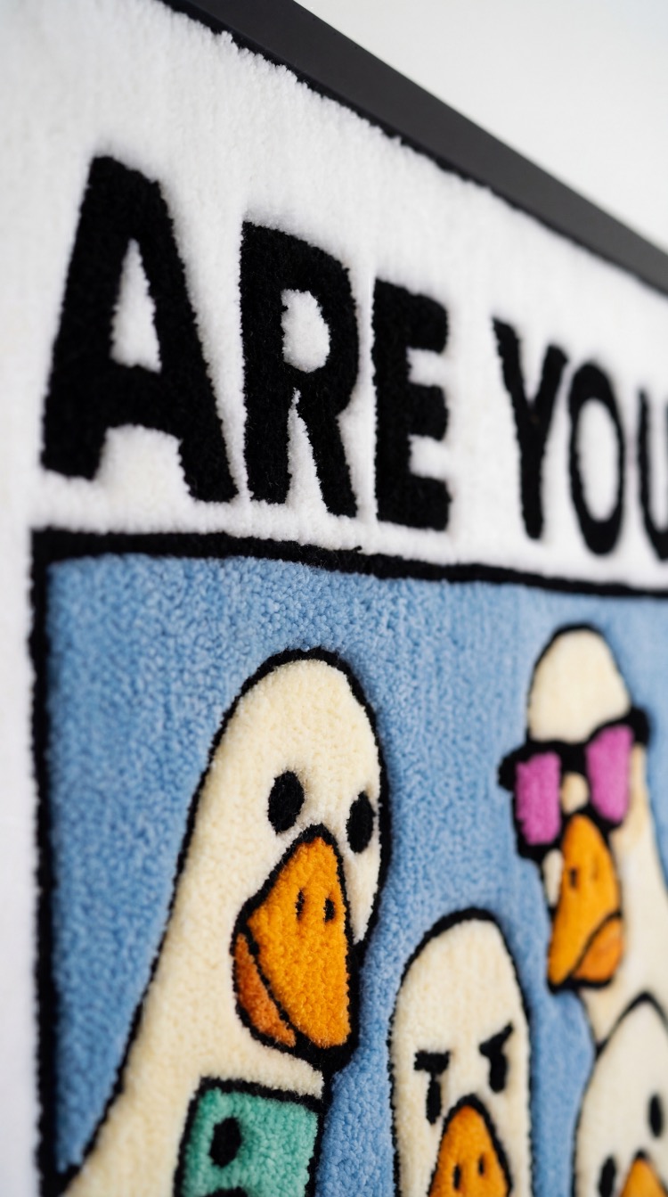ARE YOU POOPING EL YAPIMI TUFTİNG TABLO - ÇERÇEVELİ