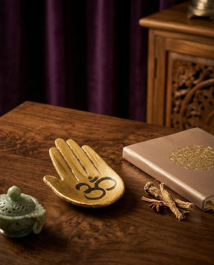 El Tütsülük – Om Sembollü Spiritüel Dekor ️