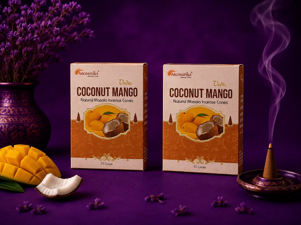 Coconut Mango İleri Akış Konik Tütsü Seti