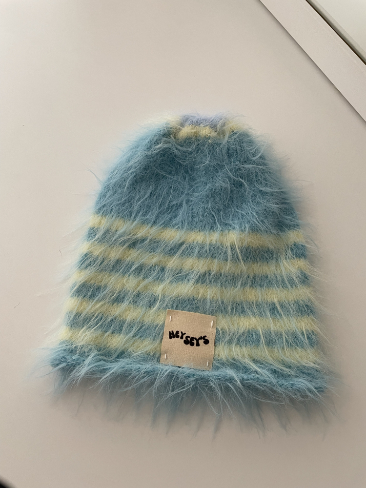 Beanie | Blue &Butter Yellow